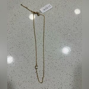 **NWT** J. Crew Gold “C” initial necklace